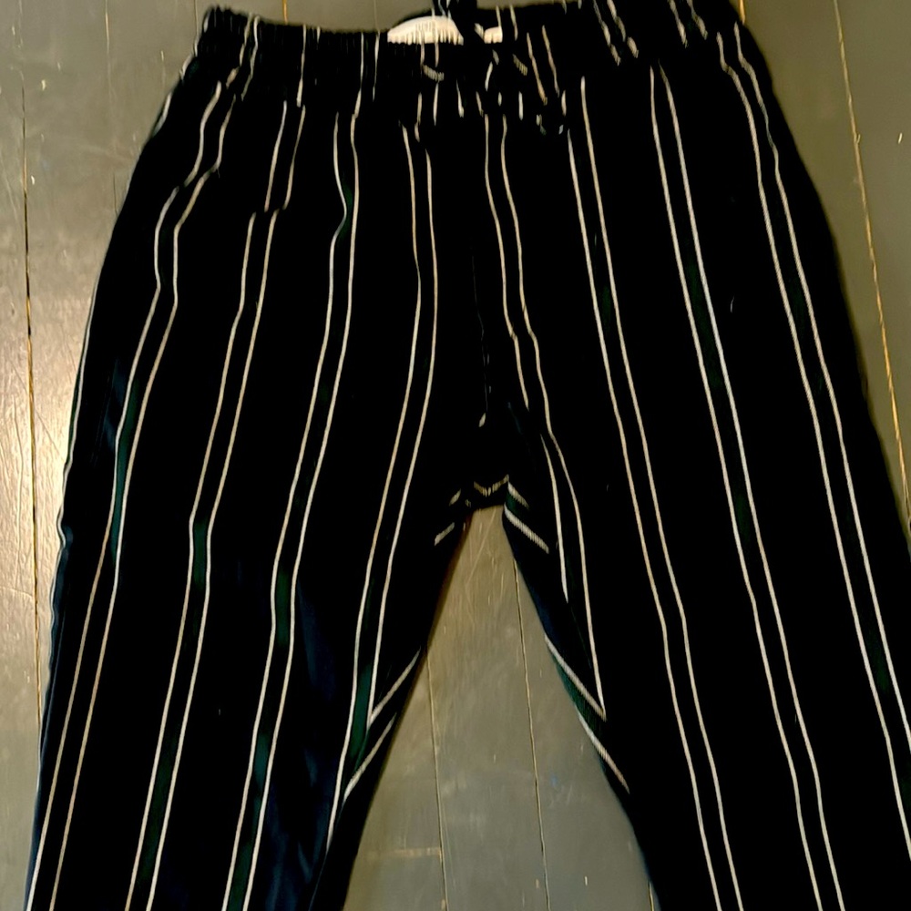 top man elastic waste stretch  skinny fit pin strip
